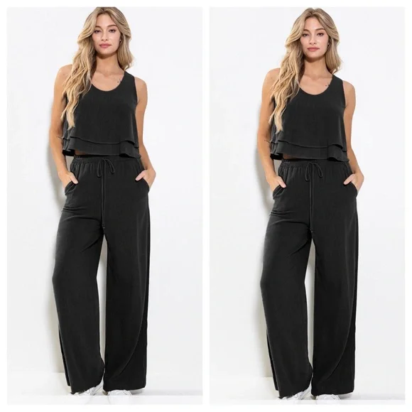 29 Linen Sleeveless Top and Pants Set - Picture 2 of 7